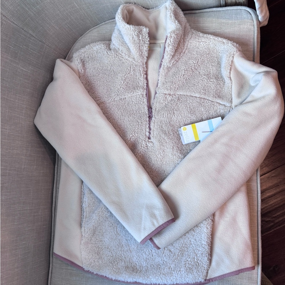 Zella Soft Beige Pumice Pullover Fleece